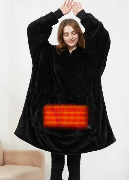 Heated hoodie blanket; select an available colour