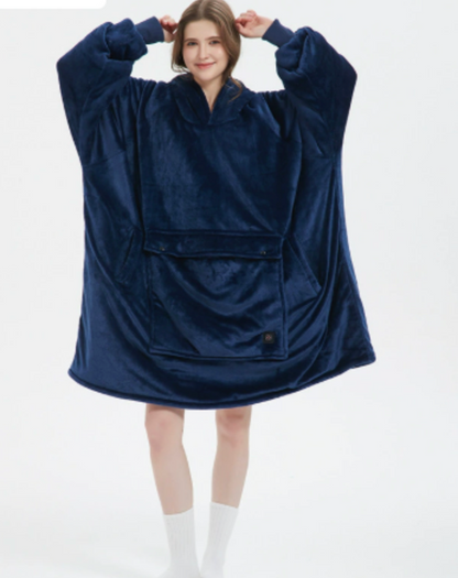 Cozy Heated Hoodie Blanket