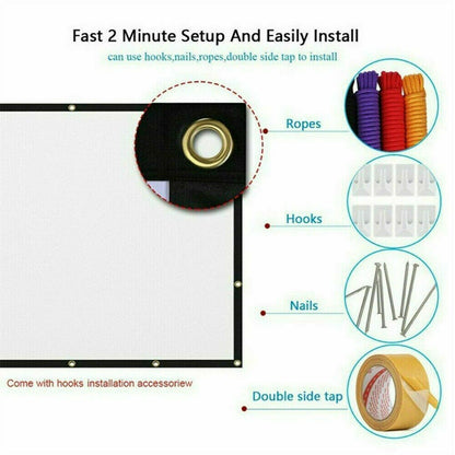 Compact 16:9 HD Home Cinema Projector Screen