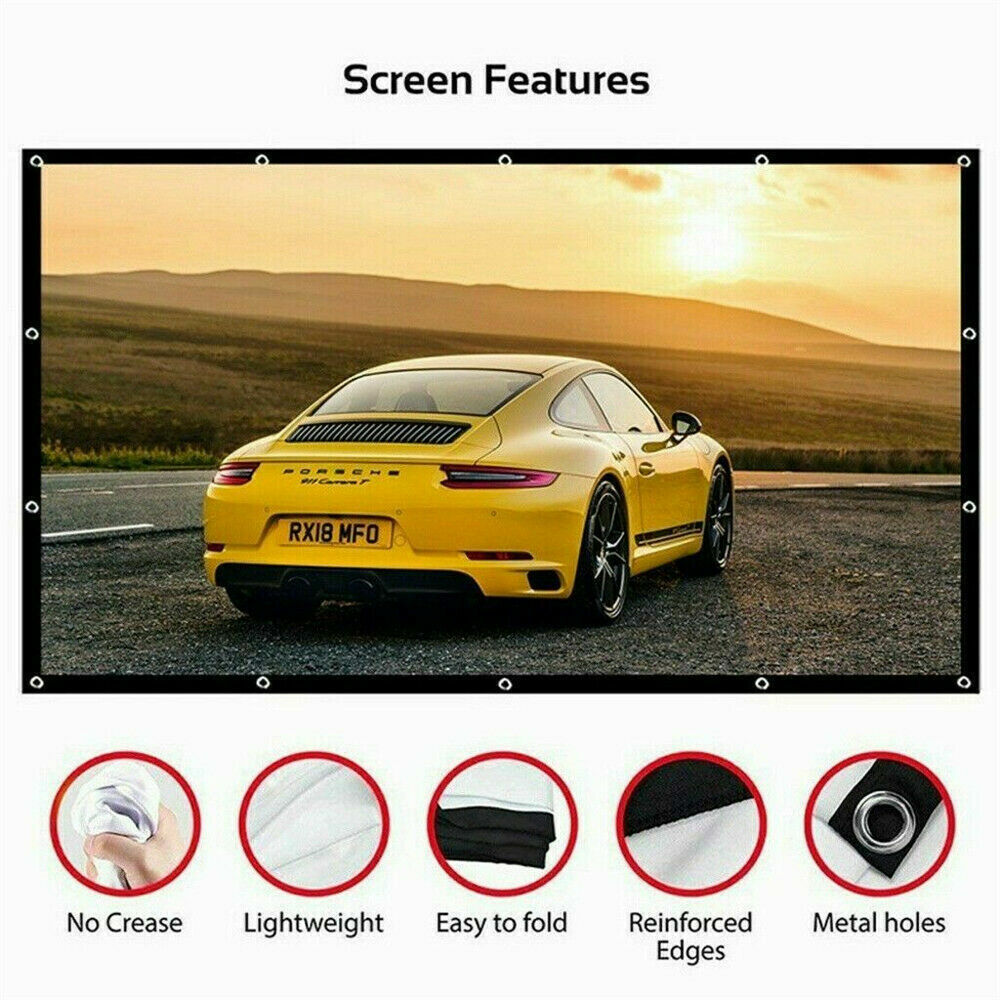 Compact 16:9 HD Home Cinema Projector Screen