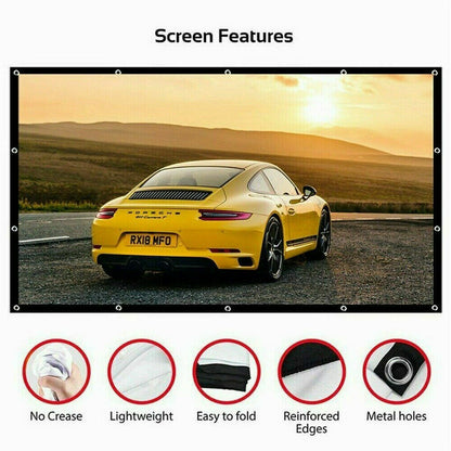 Compact 16:9 HD Home Cinema Projector Screen